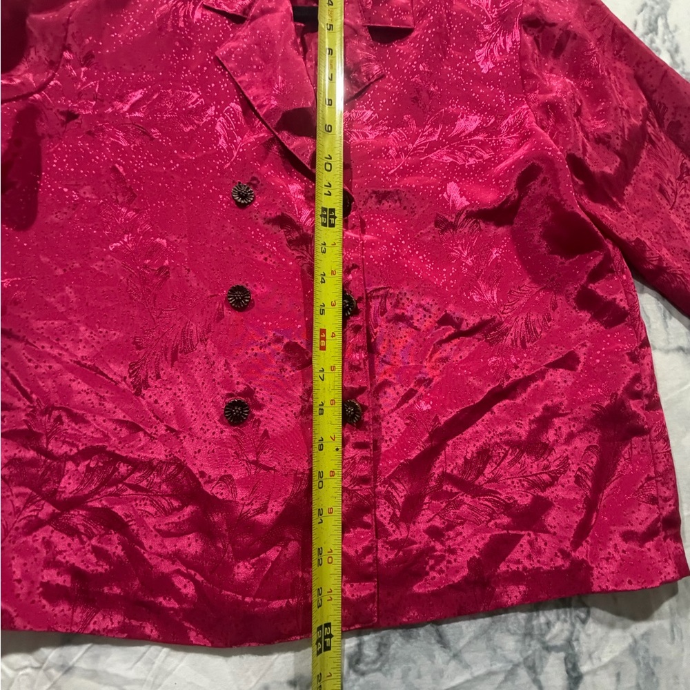 Source Unknown Double-Breasted Satin Blazer in Fu… - image 4